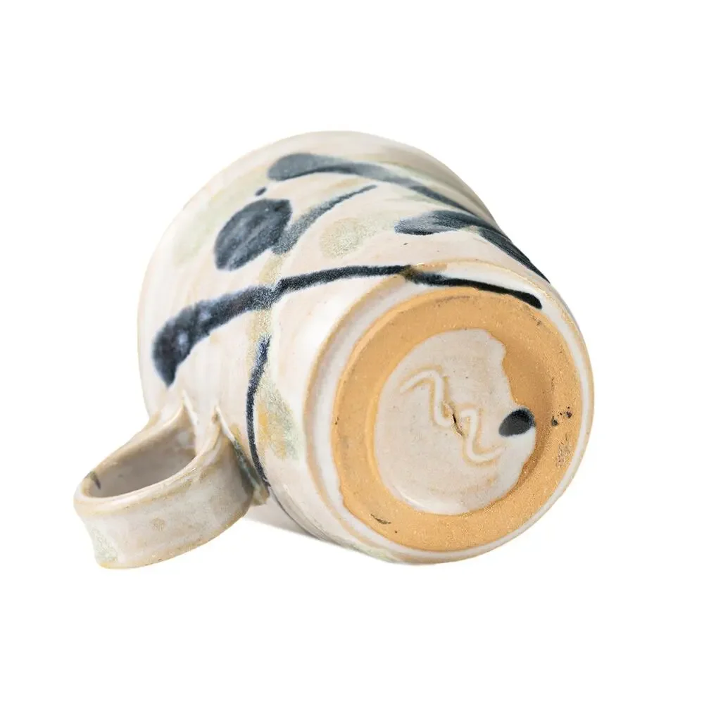 Vintage Handmade Japanese Studio Pottery Mug – Wabi-Sabi Ceramic Coffee Cup